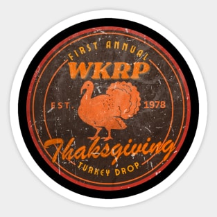 WKRP-turkey-drop Sticker